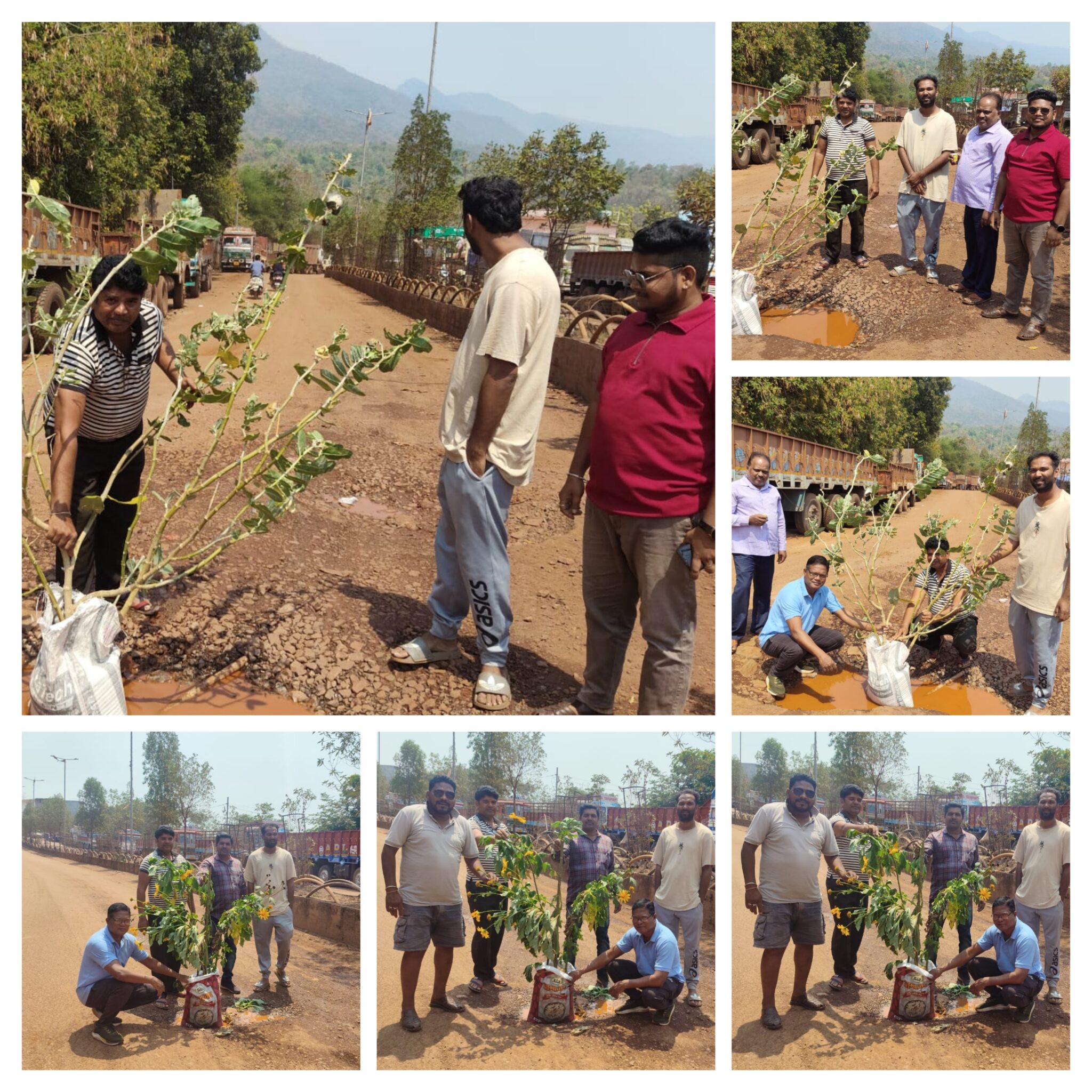 *किरंदुल में पत्रकारों का अनोखा और सशक्त प्रदर्शन: गड्ढों भरे ‘गौरव पथ’ पर वृक्षारोपण कर सरकार और जनप्रतिनिधियों तक पहुंचाई आवाज*