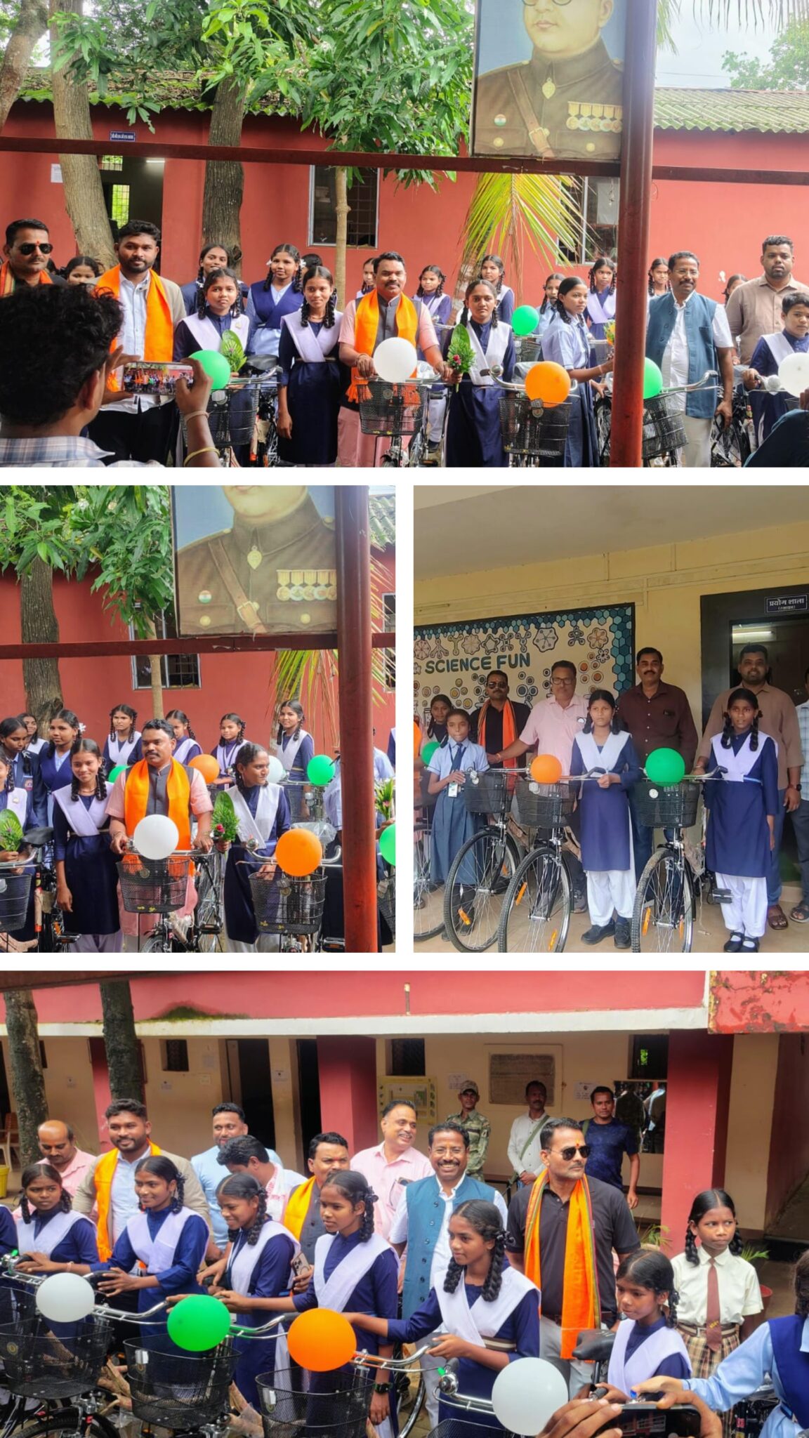 *सरस्वती साइकिल योजना के अंतर्गत विकासखंड कुआकोंडा में 140 छात्राओं को साइकिलों का वितरण*