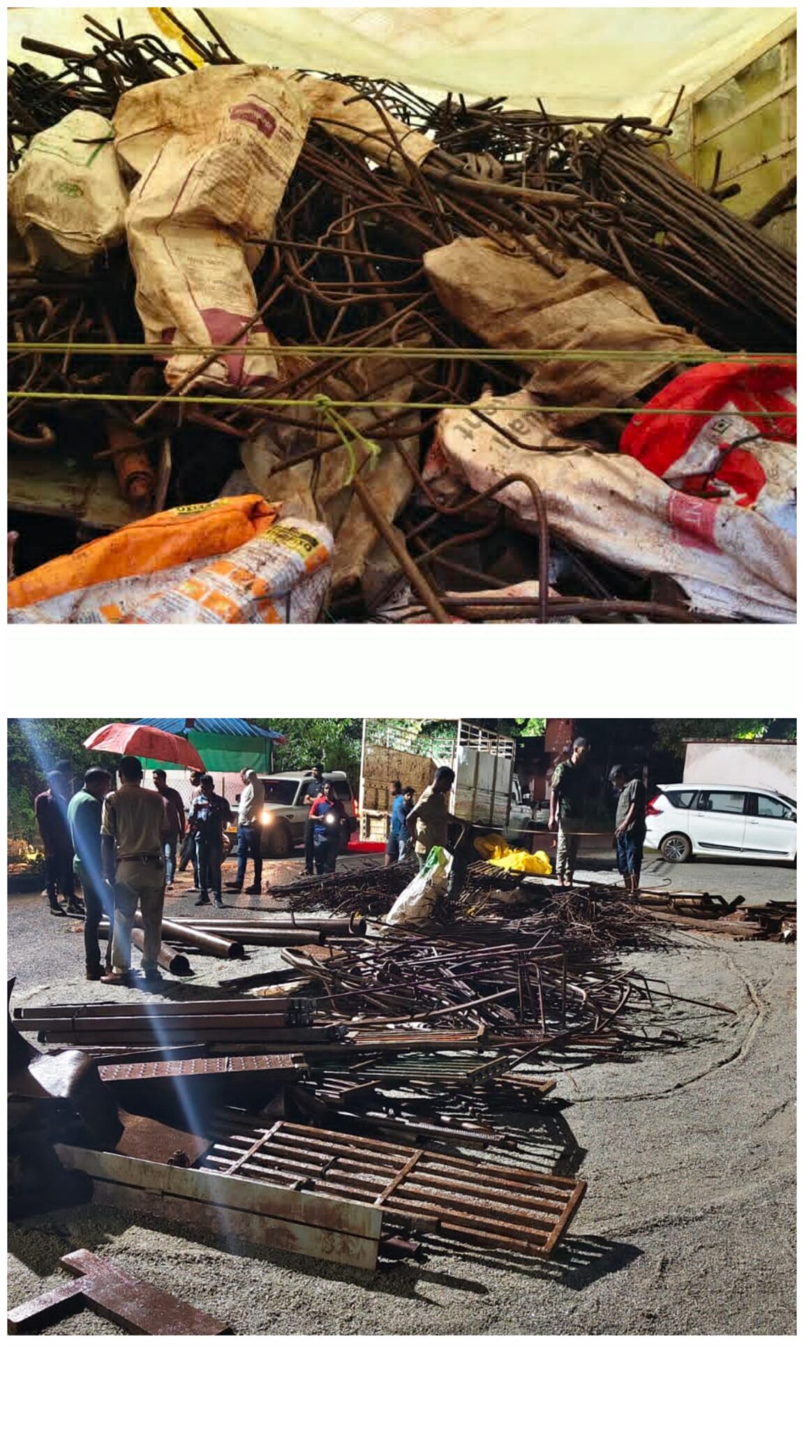 *भांसी पुलिस ने अवैध कबाड़ से भरी पिकअप जब्त की, करीब 4 टन लोहे का कबाड़ बरामद*